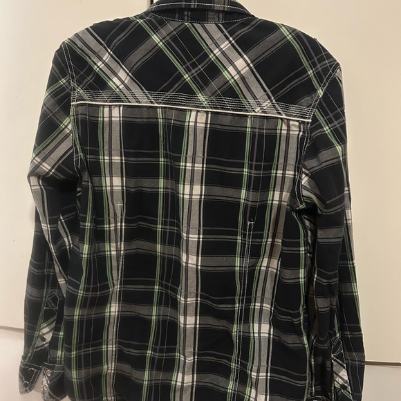 BKE Men's Dark Plaid Button Down Shirt - Picture 2 of 2